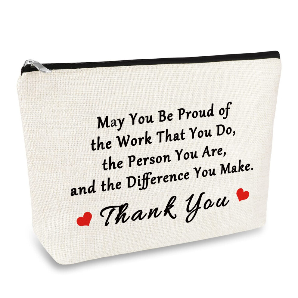 Mikela Thank You Gift For Women Makeup Bag Appreciation Gifts Inspirational Gift For Employee Volunteer Social Worker Nurse Teacher Friends Thanksgiving Gra