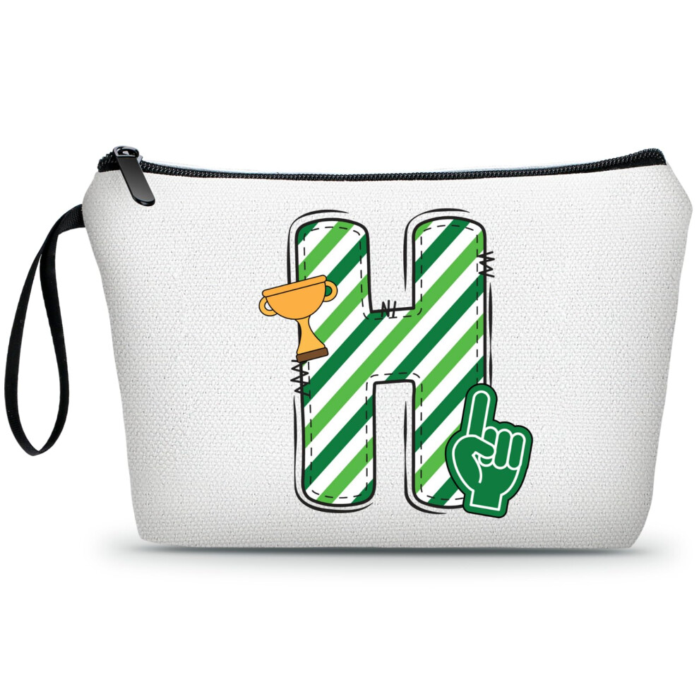 Ariosey Football Initial Birthday Graduation Gifts Cosmetic Travel Toiletry Bags Football Accessories Party Favors For Women Girls Daughter Niece Tea