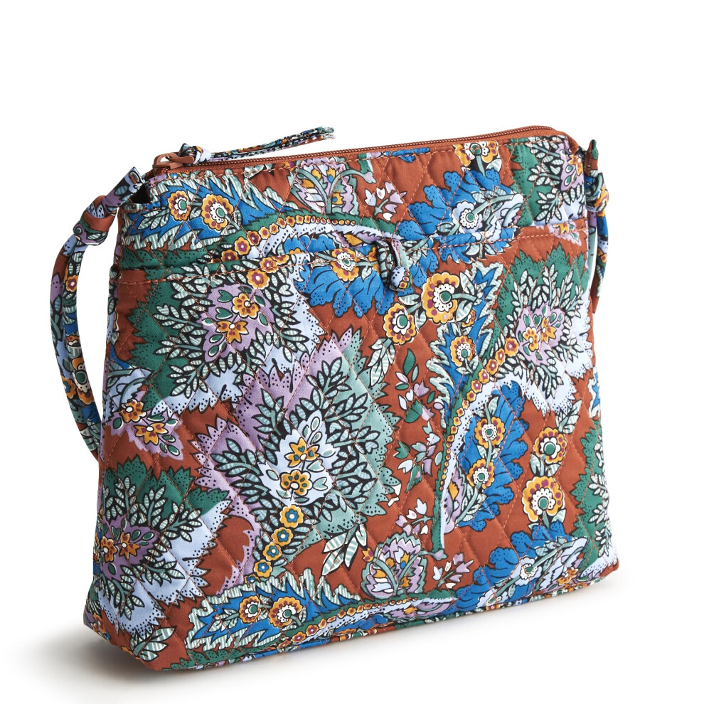 Vera Bradley Premium Cotton Original Hipster Crossbody Flowers + Feathers