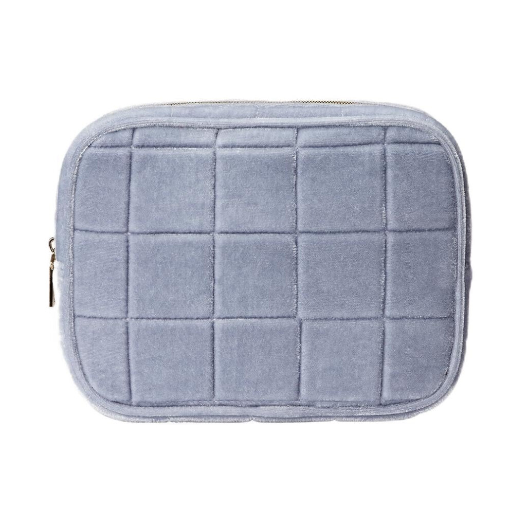 Conair Women's Double Zip Toiletry Travel Bag-Makeup Organizer-Gifts For Her, Frosty Blue, 1 Count (Pack Of 1)