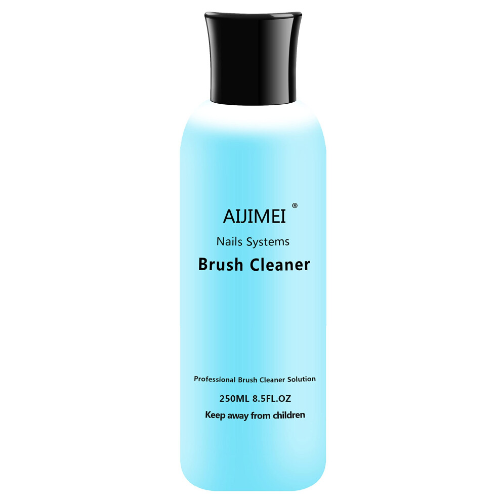 Aijimei Acrylic Nail Brush Cleaner - Liquid Paint Brush Cleaner For Nails Artists (250Ml/8.5 Fl.oz) 757842018990