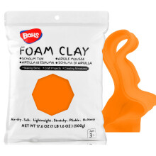 BOHS Orange Modeling Foam Clay - 1.1 Lbs Squishy Soft Air Dry -for Flower Mirror Cosplay Fake Bake Slime Supplies-500g