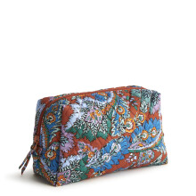 Vera Bradley Premium Katoen Medium Cosmetica, Bloemen + Veren