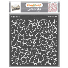 CrafTreat Reusable Vintage Texture Stencil for Crafts Furniture & Concrete - Size: 6X6 Inches