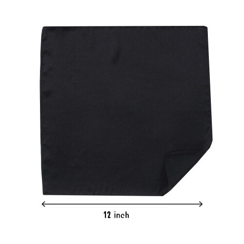 CoCoUSM Mens 100% Pure Silk Pocket Square Solid Color Handkerchiefs Size 30cm 2
