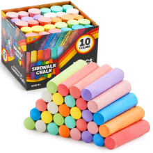 JOYIN 30 PCS Sidewalk Chalks for Kids 10 Colors Non-toxic Jumbo Washable Colored Chalk for Toddlers 1-3 School Supplies Classroom Must Haves Gif