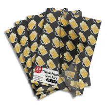 Pro Supply Global Bier Bedrukt Tissuepapier voor Geschenkzakjes of Dozen en Inpakpapier - Vaderdag Volwassen Bulk Decoratief Kunst Tissuepapier voor