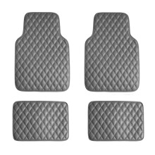 FH Group Vloermatten - Faux Leather Vloermatten voor Auto's, Universele Pasvorm