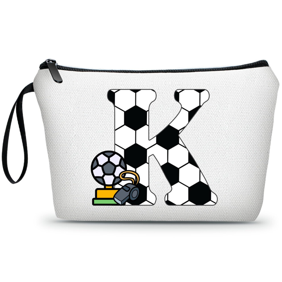 Ariosey Soccer Gifts Personalized Soccer Ball Cosmetic Bag For Purse Birthday Inspirational Gifts For Girls Women Team Coach Mom Stuff Travel Organiz
