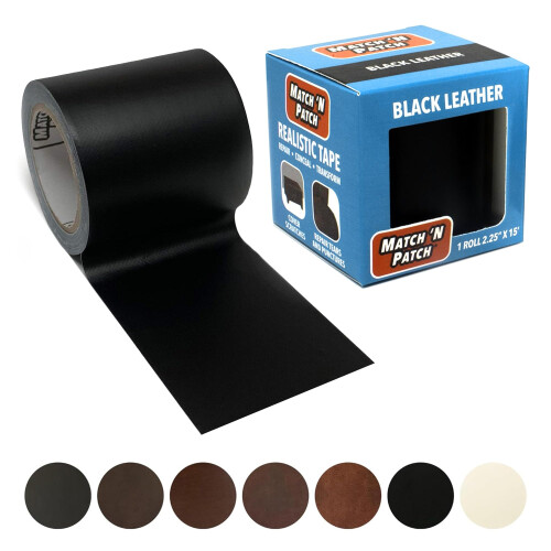 Match N Patch Realistic Black Leather Repair Tape