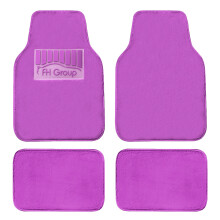 FH Group Universele Set Full Set Doe16 Nep Konijnenbont Auto Vloermatten voor de meeste Auto's, SUV's, Trucks en Vans Paars