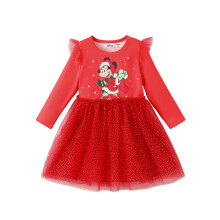 Disney Mickey and Friends Sukienka dla malych dziewczynek Wzburzyc Tiul Dlugi rekaw Dla malych dziewczynek Tutu Sukienki Swiecace Polka Dot Prezent u