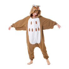 CANASOUR Gufo Tutina per Bambini Animale Costume Cosplay di Halloween per 4T Ragazze Completo Unisex One Piece con Cappuccio Morbido Pigiama Marr