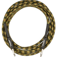 Fender 18,6 Fu professionelles Tweed-Instrumentenkabel gerade-gerade Woodland Camo - 1 Packung