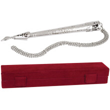 Aviv Judaica Torah Pointer Yad 8.5"" adornado con detalle martillado y escritura bνblica - en caja de regalo de terciopelo - Regalo judaica para B