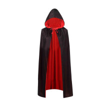 LMYOVE Cape rversible noire et rouge pour Halloween, Nol, dguisement de vampire, mascarade, Dracula, magicien, diable, cosplay avec capuche po