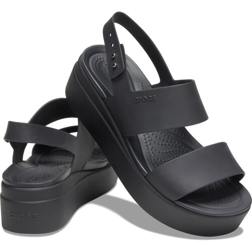 Crocs Crocs dmsk brooklynsk sandly s nzkm klnem cern/cern 5 2