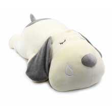 Vintoys zeer zachte hond groot knuffelkussen pluche puppy knuffels grijs 23,5""""