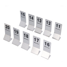 10PCS Tisch Anzahl Karten Edelstahl Doppelseitige