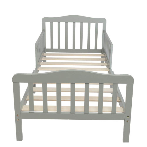 Kcelarec Lit en bois pour chambre d'enfant avec garde-corps de scurit (gris) 2