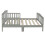 Kcelarec Lit en bois pour chambre d'enfant avec garde-corps de scurit (gris) 2