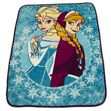 Disney La Reine des Neiges Anna Elsa Adorable couverture classique en micro peluche douce et confortable magnifiquement colore 48 x 60 cm