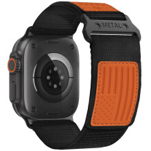 Robust nylon til Apple Watch Ultra 2 b?nd 49 mm iWatch b?nd 46 mm 45 mm 44 mm 42 mm m?nd bl?dt v?vet justerbar Stars-Stripes Flag armb?ndsrem til