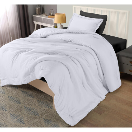 Utopia Bedding Twin Dekbedovertrek Set Wit, 2-delig Tweepersoons Dekbed