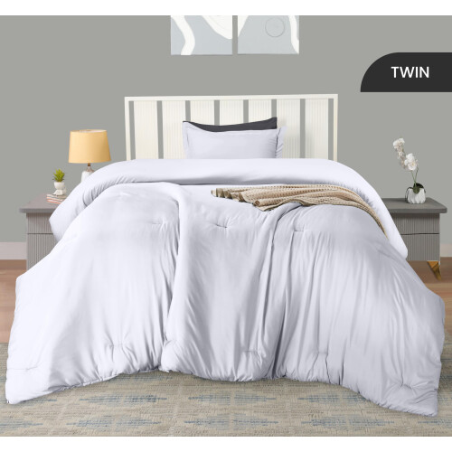 Utopia Bedding Twin Dekbedovertrek Set Wit, 2-delig Tweepersoons Dekbed 1