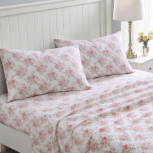 Laura Ashley Home - Queen Sheets Cotton Flannel Bedding Set Brushed for Extra Softness & Comfort (Vanessa Queen)