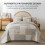SLPR Coperta Patchwork in Cotone Cotswolds - Dimensione Queen con 2 Federe, Stile Neutro Floreale e Crema 2