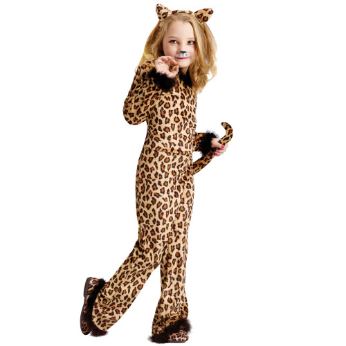 Fun World Pretty Leopard Kinderkostm Mehrfarbig Medium