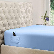 DREAMCARE Solo lenzuolo con angoli King - Lenzuolo con angoli con tasche extra profonde - Adatto a materassi fino a 15 pollici - Lenzuola King co