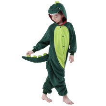 CANASOUR Dinosauro Tutina per Bambini Animale Halloween Costume Cosplay per Ragazze di 8-10 Anni Dino Completo Unisex Intero con Cappuccio Pigiam