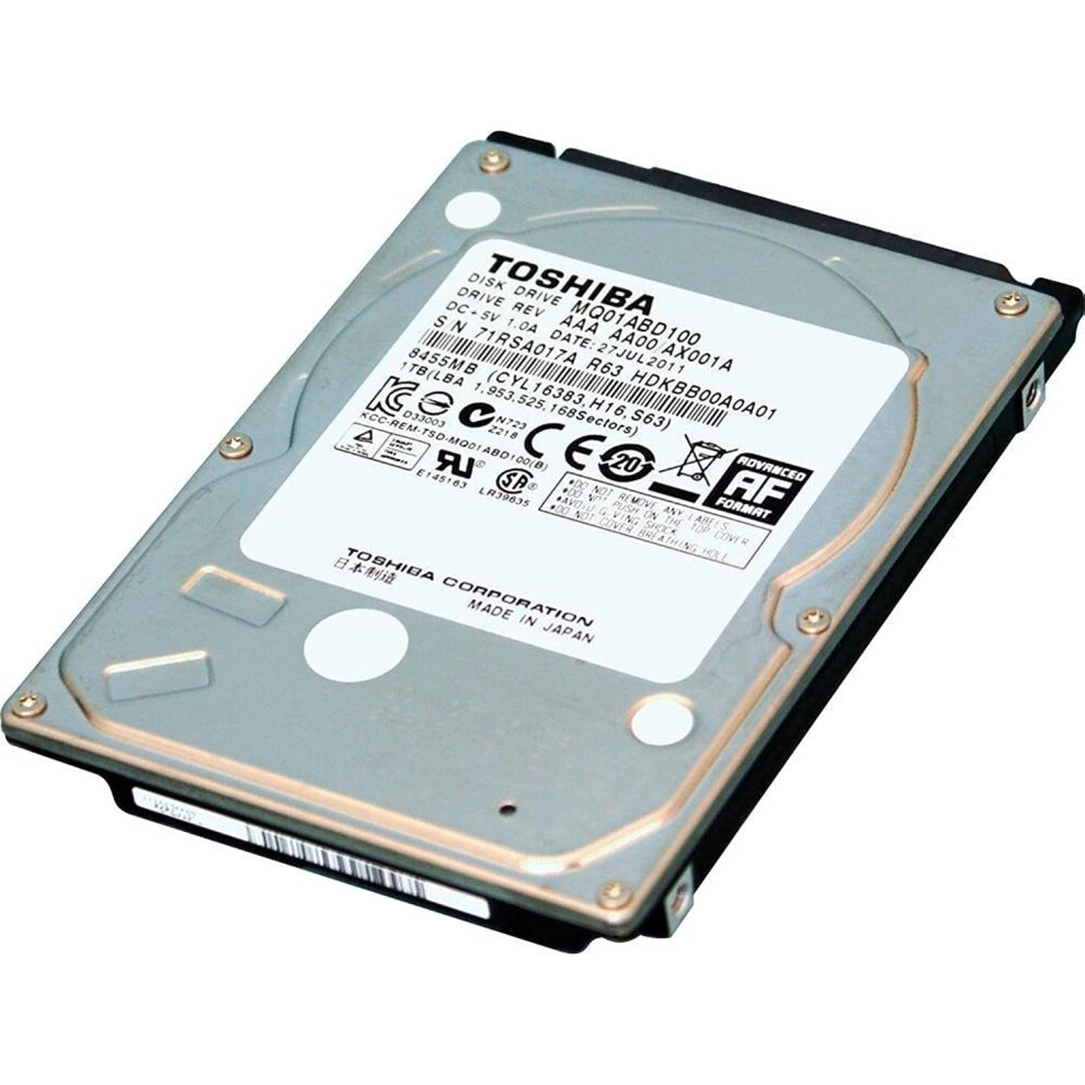 Toshiba Mq01abd100 1Tb Sata 3Gb/S 5400Rpm 2.5 Inch 9.5Mm Internal Hard Drive