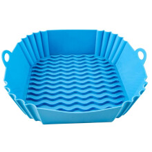 Rivestimento in silicone riutilizzabile per friggitrici ad aria quadrate, vassoio antiaderente per alimenti senza BPA, resistente al calore fino a