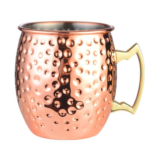 Κούπα Moscow Mule, ανθεκτική στο μαύρισμα, λαβή σε χρυσό χρώμα, κατάλληλη για πάρτι στο