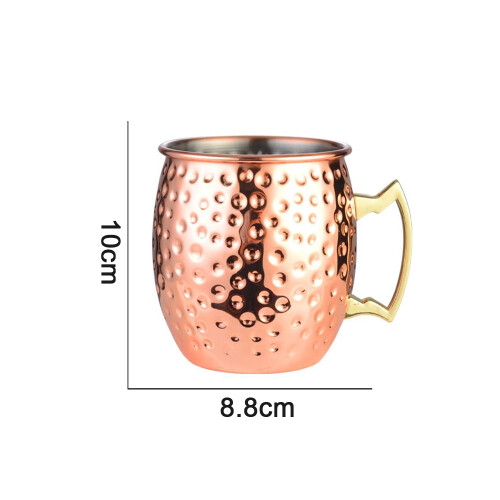 Κούπα Moscow Mule, ανθεκτική στο μαύρισμα, λαβή σε χρυσό χρώμα, κατάλληλη για πάρτι στο 1