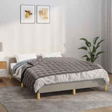(grey, 135 x 200 cm/10 kg) vidaXL Weighted Blanket Bedding Anxiety Blanket Bedroom Quilt Blanket Fabric