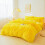 ERLOXO Fluffy Yellow Comforter Cover Set King 2