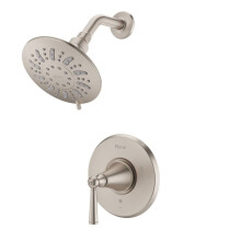 Pfister Saxton Duschkopf und Ventil Trim-Kit (Ventil nicht enthalten), 1-Handgriff, gebürstete Nickel-Oberfläche, LG897GL1K