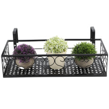 Durable Iron Flower Rack Balcony Railing Shelf Anti-Rust Pot Stand
