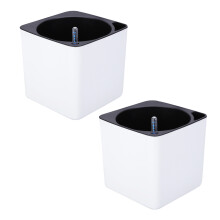 Vaso per piante in ceramica, sistema di autoirrigazione per vasi di piante da interno con materiali plastici resistenti, include funzione