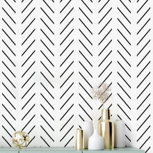 Erfoni Papier peint  dcoller et  coller noir et blanc Papier de contact  chevrons moderne pour salle de bain 17,7 pouces x 118,1 pouces Papie