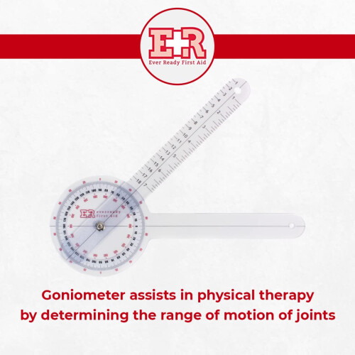 Ever Ready First Aid Plastic 12 Goniometer 360 Degree ISOM - 2 Pack 1