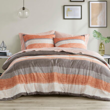 Madison Park Jaxon Twin Dyne S?t Seng i En Taske Dyne & Lagen S?t Moderne Casual Stripes Print All Seasons Bl?dt Senget?j Makeover Matchende Sham