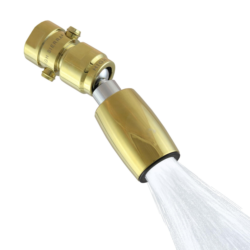 High Sierra Showerheads - Classic Solid Metal 1.25 Gpm Award Winning Ultra Low Flow Shower Head With Trickle Valve Patented Nozzle Never Clogs - Po 717995627180