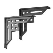 STARBY Heavy Duty Shelf Brackets (2 Pack) Designov kovov konzoly pro mantelov desky a dekorativn police Kapacita 500# Kovan elezo, cern