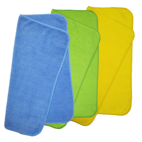 Asciugamani in Microfibra POLYTE Premium, 16x16 in 36 Pezzi (Blu, Verde, Giallo) 2