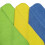 Polyte Premium Microfibre Cleaning Towel, 40x40 cm, 36 Pack, Blue,Green,Yellow 2